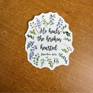 Inspirational Sticker with Floral Design‎